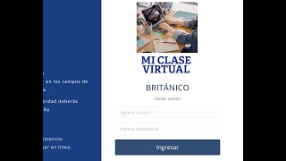 cómo ingresar a mis clases virtuales Britanico [upl. by Hasila]