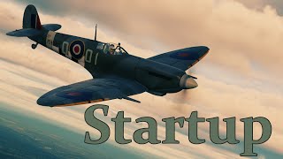 DCS Spitfire LF Mk IX Startup [upl. by Mikkel]