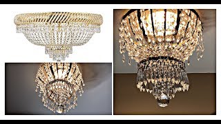 The MOST Amazing 😱 Easy And Inexpensive DIY GLAM Crystal Chandelier [upl. by Einatsed349]