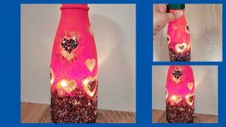 Waste Glass Bottel Craft IdeaLive [upl. by Julianne977]