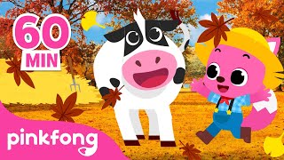 Estamos en Otoño🍁🍂 Señora Vaca y más  Animales de la Granja de Pinkfong  Canciones Infantiles [upl. by Nivram]