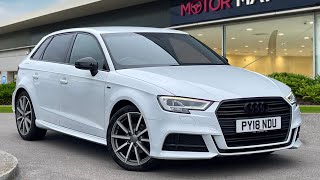 Used Audi A3 20 TDI 35 Black Edition Sportback Euro 6 ss 5dr  Motor Match Crewe [upl. by Ecnerolf449]