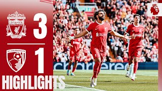 Liverpool 31 Bournemouth HIGHLIGHTS  Salah Diaz and Jota all score at Anfield [upl. by Liakim]