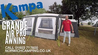 Kampa Grande Air Pro 330  390 Caravan Awning 2019 [upl. by Tcideneb33]