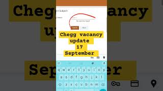 Chegg vacancy update September 24  subscribe for all updates  share shorts video shortvideo [upl. by Ydnem758]