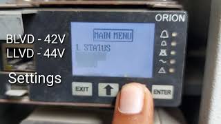 BLVD AND LLVD Delta ORION SETTINGS IN DELTA ORION CONTROLLER [upl. by Lander641]
