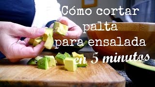 Cómo cortar una palta para ensalada en 5 segundos  Paulina Cocina T03 17 [upl. by Ainex]