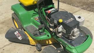 Parts Demo John Deere LT155 38quot Lawn Tractor [upl. by Aivatahs517]