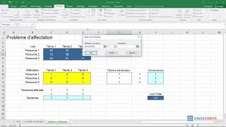 51 Comment résoudre le problème daffectation en utilisant le solveur de Microsoft Excel solveur [upl. by Chauncey]