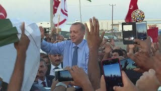 Başkan Erdoğanın KKTCde arabanın üzerine çıktığı anlar [upl. by Kapoor]