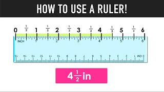 HOW TO USE A RULER TO MEASURE INCHES [upl. by Eedia]