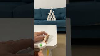 DIY Popsicle Stick Catapult Launch Erasers and Topple Cup Castles funny catapult popsicle [upl. by Akcirret246]