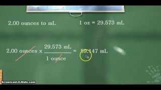 Unit Conversion fluid ounces to milliliters [upl. by Samled511]