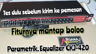 Aksesoris sound biar mantap suaranya parametrik equalizer ckj 420 begini settingnya biar glerr [upl. by Fawne]