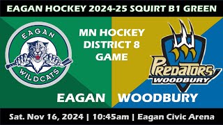 20241116 MN Hockey Dist 8 Reg Season Eagan SQ B1 Green v Woodbury Black [upl. by Faxon]