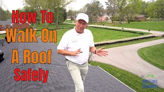 How To Walk On A Roof Safely Roofer Tips [upl. by Dibbell]