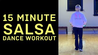 15 Minute Salsa Dance Workout  Back View [upl. by Pallas741]