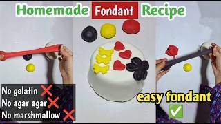 Homemade Fondant recipe  Cake fondant recipe tutorial foreverbakers1998 [upl. by Yromem145]