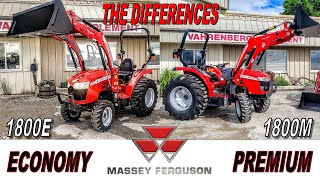 1800E Economy vs 1800M Premium Compact Tractor from Massey Ferguson 2021 Edition [upl. by Suoivatco504]