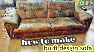 how to upholstery sofa 3 sitter full tutorial making new [upl. by Milore]