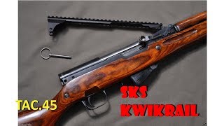 SKS Magwedge KWIKRAIL rail system install Best SKS Accessory Ever [upl. by Slen]