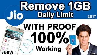 Remove JIO 1GB Daily Limit to 100GB Per Day with PROOF  Bypass Happy New Year OFFER Forever [upl. by Ellenuahs855]