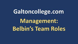 Management Belbins Team Roles [upl. by Olivero]