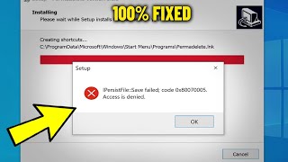 IPersistFile Save Failed code 0x80070005  0x80070002 in Windows 11  10 8  7  How To Fix Error ✅ [upl. by Gussman]