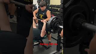 250 lbs bench failed powerlifting strengthtraining benchpress [upl. by Cranston]