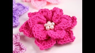 Flor de dos capas de ganchillo crochet [upl. by Euqinwahs247]