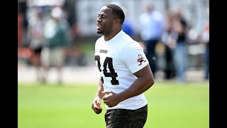 Latest Injury News on Browns RBs Nick Chubb amp Nyheim Hines  Sports4CLE 8524 [upl. by Iphagenia]