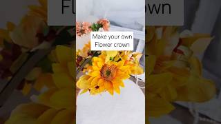 WHY ARE YOU MAKING 🌻 Flower Crown Hair Accessories Handmade at home craft DIY Halloween Headband [upl. by Suiradal764]