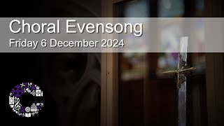 Choral Evensong  Friday 6 December 2024  Chester Cathedral [upl. by Ynned]