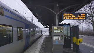 Sweden train ride from Nynäshamn to Stockholm City [upl. by Nnaes]