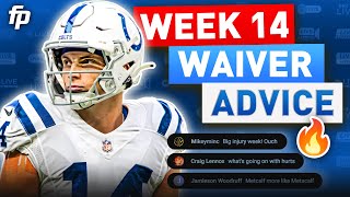 Week 14 Waiver Wire  Players To Target Drop and Trade 2023 Fantasy Football [upl. by Otrevlig]