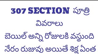 IPC 307 Full Details in TELUGU ll bail procedure and others  KV TRADER [upl. by Kyrstin334]