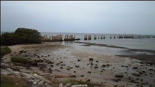 Tropical Storm Isaac Sucks The Water Out Of Tampa Bay Florida [upl. by Abla]