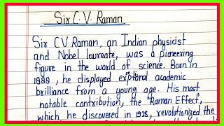 essay on cv Raman in englishsir cv Raman par nibandh [upl. by Fuchs891]