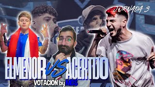 EL MENOR ES BUENISIMO 👀 ACERTIJO VS EL MENOR  FMSCHILE VOTACION  REACCION JORNADA 3 [upl. by Ranique423]