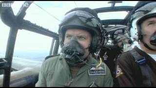 Colin and Ewan McGregor fly an original Lancaster Bomber  Bomber Boys  BBC One [upl. by Duahsar]