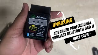 HH Advanced Professional Wireless Bluetooth OBD II  Unboxing amp Initial Review  ₹ 399 Only [upl. by Merell]