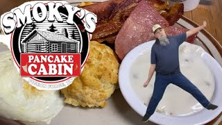 Smoky’s Pancake Cabin  where to eat best breakfast in gatlinburg amp pigeon forge tn [upl. by Arikahs]