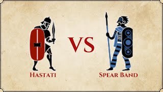 ROME II Total War  Hastati VS Spear Band [upl. by Muscolo]