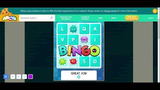 ABCya ABC Bingo Online Game [upl. by Derfiniw]