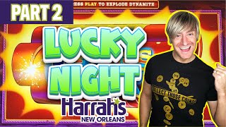 We Won a MAJOR JACKPOT 🤩 Lucky Night at Harrahs Part 2 [upl. by Ahsekal]