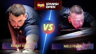 Eklent Kaci vs Niels Feijen  2023 SPANISH OPEN billiards nineball 9ballpool highlights [upl. by Auj902]