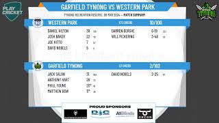 Warragul amp District CA  Div 4  Semi Final 2  GARFIELD TYNONG v WESTERN PARK  Day 2 [upl. by Sheffie]