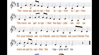 The more we get together  Nursery rhyme with lyrics [upl. by Corabelle]