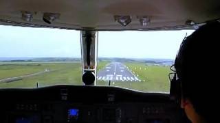 Cockpit View of Landing by Private Jet [upl. by Itsud]