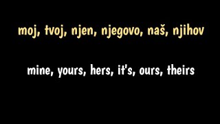 Engleski jezik  moj tvoj njen naš sa primjerom  Bosnian language  my yours hers ours [upl. by Udenihc865]